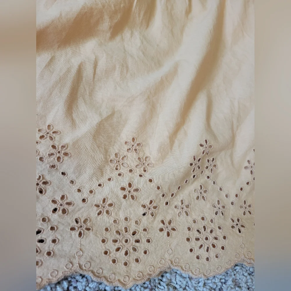 Lane Bryant NEW Flutter Sleeve Eyelet Dress Tan Women's Plus Size 22 NWT